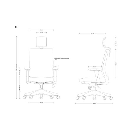 Fotel ergonomiczny NEZ – siatka, mechanizm MULTIBLOCK, udźwig 130 kg