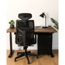 Fotel ergonomiczny TUNE — mechanizm SYNCHRON, podłokietniki 3D, wysuw siedziska, 130 kg - Kolor Obicia: BL418 Black (Czarny) - Kolor Stelaża: Czarny - Rodzaj Obicia: Tkanina BL - Kolor Siatki: AK61 Czarny