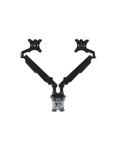 Uchwyt biurkowy DLB851D2 na dwa monitory - aluminiowy, VESA - 1