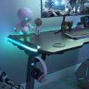 Biurko gamingowe elektryczne V-GAME — regulacja wysokości, RGB, 1220 mm