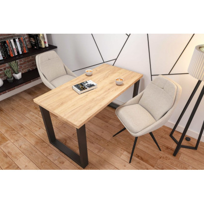 Stół prostokątny NST002 128x67 cm - Kolor: Craft - Czarny 2