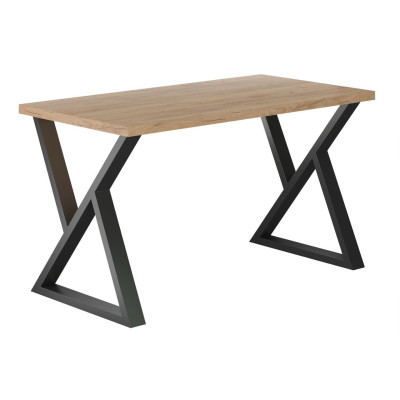Stół prostokątny NST003 128x67 cm - Kolor: Craft - Czarny