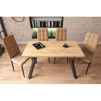 Stół prostokątny NST004 128x67 cm - Kolor: Craft - Czarny 2