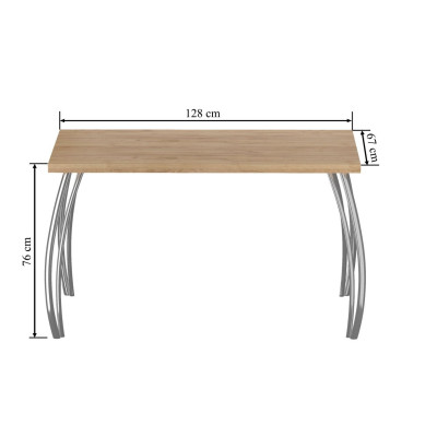 Stół prostokątny NST011 128x67 cm - nietylkomeble.pl 2