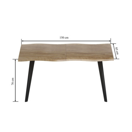 Stół rozkładany prostokątny NST014 150-210x85 cm - Kolor: 1-Dąb Naturalny