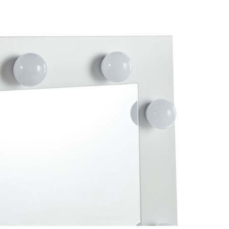 NKT005 toaletka z lustrem i oświetleniem LED 100×45×150 cm - Kolor: Biały