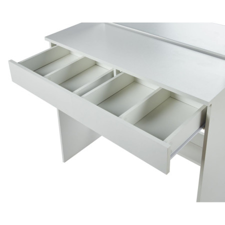NKT004 toaletka z lustrem i oświetleniem LED 80×40×140 cm - Kolor: Biały
