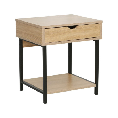 NSN002 szafka nocna z szufladą i półką 53×48×40 cm - Kolor: 1-Dąb Naturalny