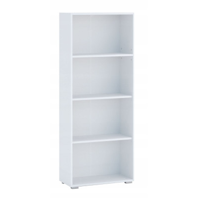 NRG013 regał 4-półkowy laminowany 150×60×30 cm - Kolor: Biały
