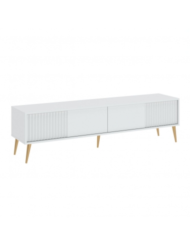 Szafka RTV NSR002 z frontami MDF ryflowanymi 180 cm - 1