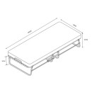Łóżko składane NLZ006 z materacem 80×190 cm - Kolor: Czarny