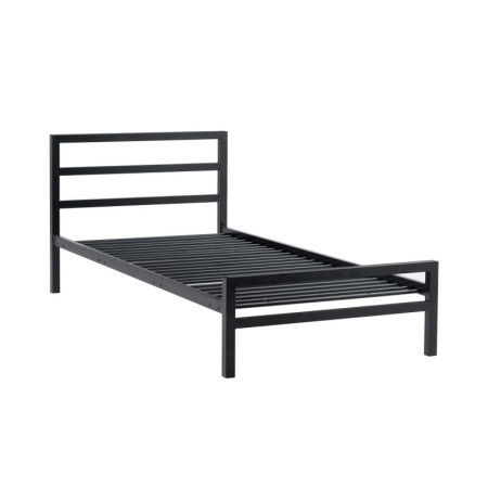 Łóżko metalowe 90x200 NLZ005 - Kolor: Czarny - Rozmiar stelaża/materaca: 90 x 200 cm