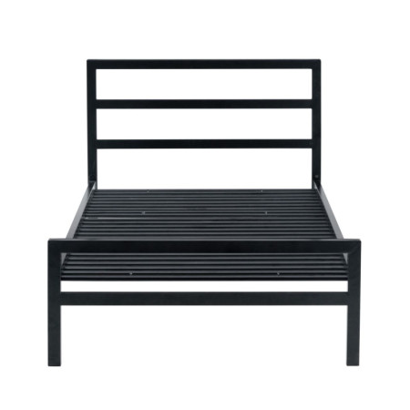 Łóżko metalowe 90x200 NLZ005 - Kolor: Czarny - Rozmiar stelaża/materaca: 90 x 200 cm