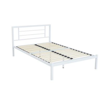 Łóżko metalowe 120x200 NLZ003 - Kolor: Biały - Rozmiar stelaża/materaca: 120 x 200 cm