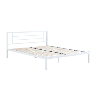 Łóżko metalowe 120x200 NLZ003 - Kolor: Biały - Rozmiar stelaża/materaca: 160 x 200 cm