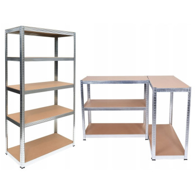 Regał Magazynowy Mag-G9030 Metalowy 5 Półek 180x90x30cm Szary 2