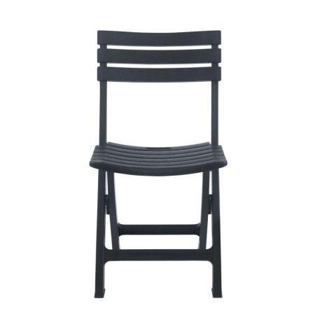 Zestaw NZS001 ogrodowy składany stół z krzesłami PP - Kolor Obicia: Czarny ST