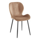Krzesło NKR015 tapicerowane velvet - Kolor Obicia: Cappuccino ST