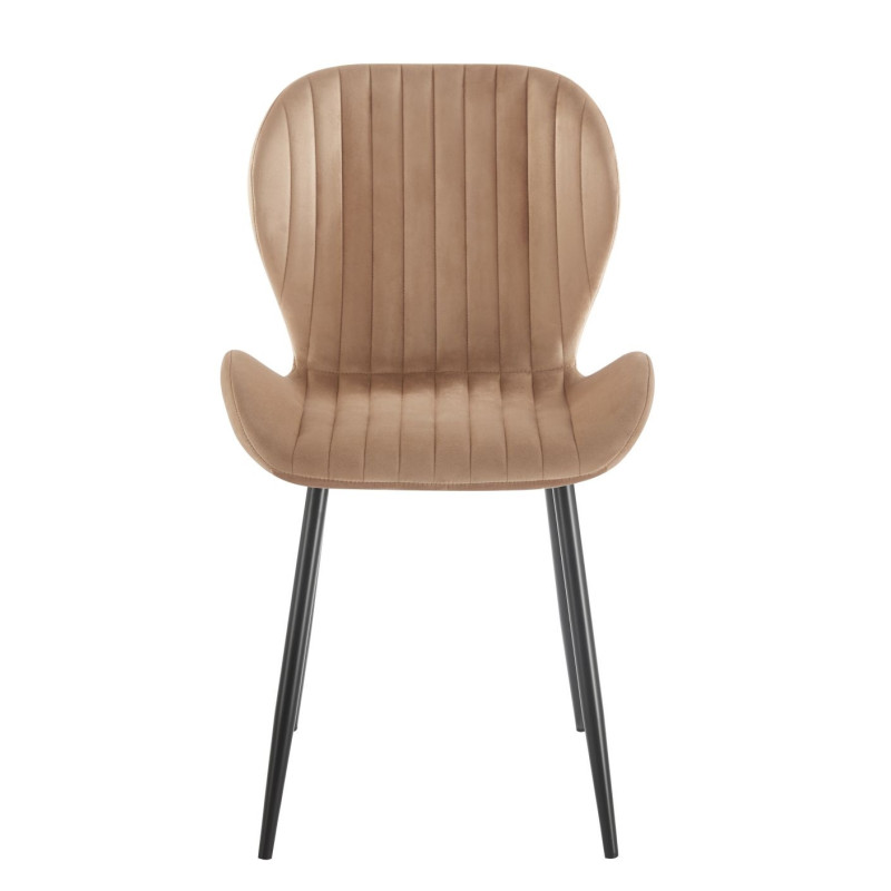 Krzesło NKR015 tapicerowane velvet - Kolor Obicia: Cappuccino ST