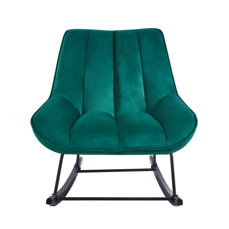 Fotel NFT012 na płozach tapicerowany velvet - Kolor Obicia: Zielony ST