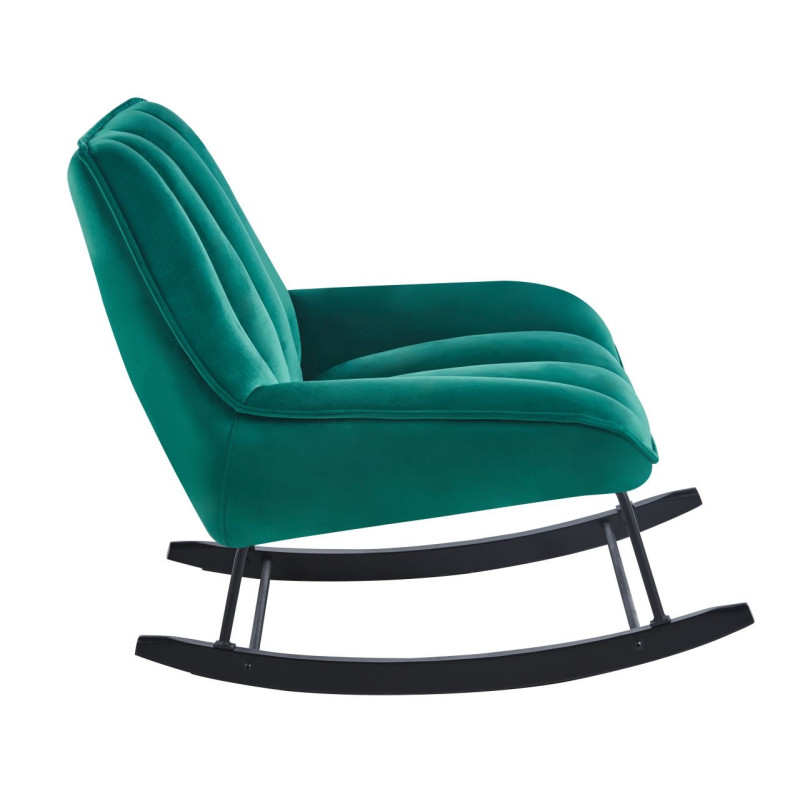 Fotel NFT012 na płozach tapicerowany velvet - Kolor Obicia: Zielony ST