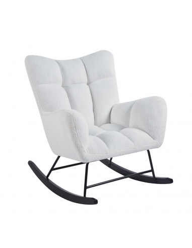 Fotel NFT011 na płozach z tkaniny boucle - 9