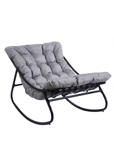 Fotel NFT010 ogrodowy z tkaniny outdoor na metalowych płozach - 1