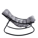 Fotel NFT010 ogrodowy z tkaniny outdoor na metalowych płozach - Kolor Obicia: Szary ST