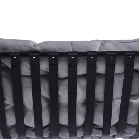 Fotel NFT010 ogrodowy z tkaniny outdoor na metalowych płozach - Kolor Obicia: Szary ST