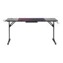 Biurko gamingowe NBI013 z HUB USB i uchwytem na kubek 160×60 cm - Kolor: Czarny