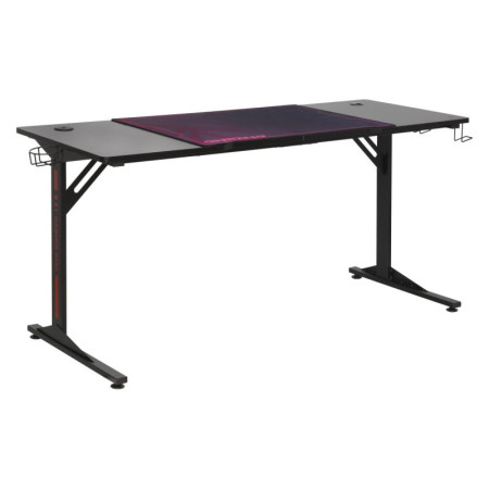 Biurko gamingowe NBI013 z HUB USB i uchwytem na kubek 160×60 cm - Kolor: Czarny