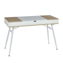 Biurko NBI006 ze schowkami 120×48 cm - Kolor: Sonoma - Biały