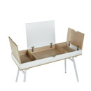 Biurko NBI006 ze schowkami 120×48 cm - Kolor: Sonoma - Biały
