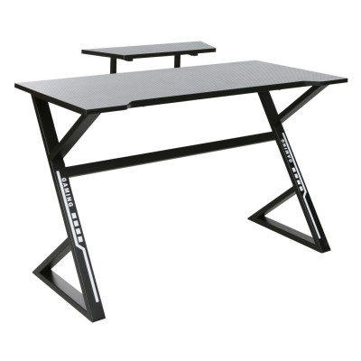 Biurko gamingowe NBI002 120x60 cm z nadstawką - Kolor: Czarny