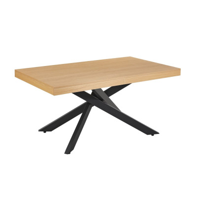 Stół rozkładany prostokątny NST030 160-240x80 cm MDF - Kolor: Dąb Naturalny - Czarny
