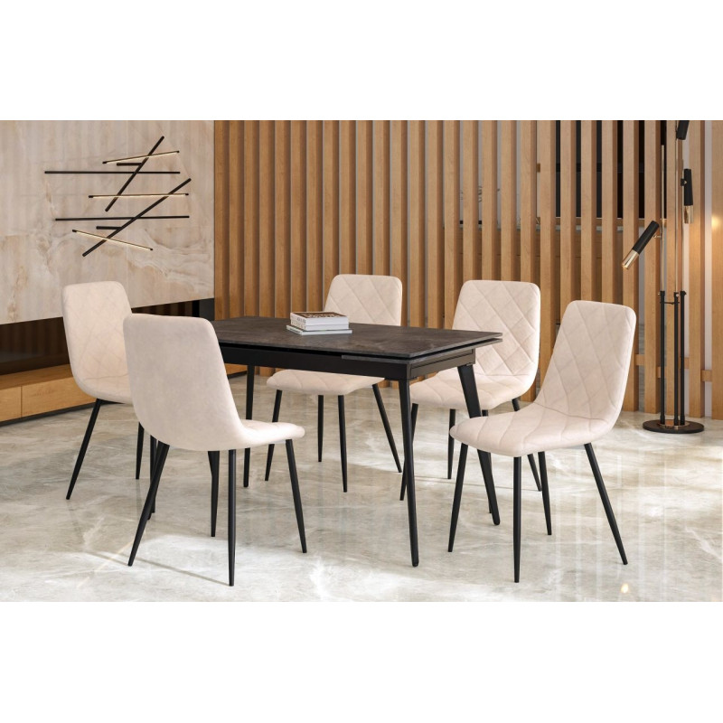 Stół rozkładany NST024 120–180×80 cm ceramika - Kolor: Grafit