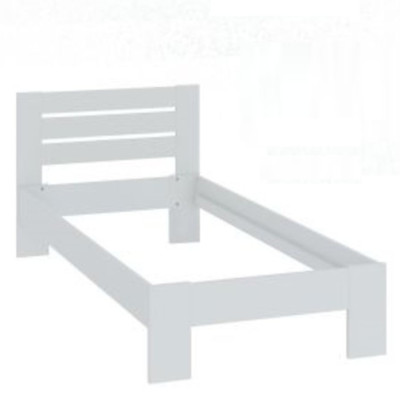Łóżko pojedyncze płyta laminowana 90x200 NLZ009 - Kolor: Biały