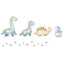 Bezpieczne Łóżko Dziecięce LUK z Grafiką Dinozaury i Barierką - Kolor: Biały - Rozmiar łóżka: 160x80 cm - Opcje łóżka: Podwójne