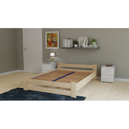 Łóżko Stelaż 160x200 Bed-160x200 Sonoma Brzozowe Listewki Stabilne