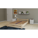 Łóżko Stelaż 160x200 Bed-160x200 Sonoma Brzozowe Listewki Stabilne