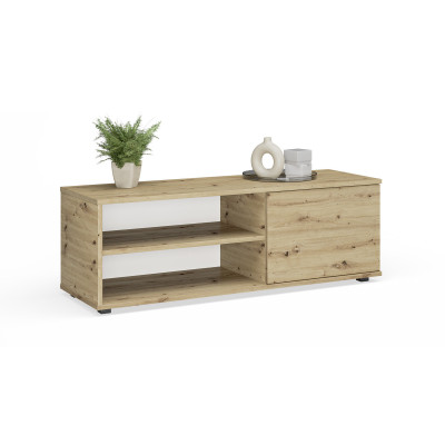 Niska Szafka RTV VIVA 110 cm na Plastikowych Nóżkach - Kolor: Dąb Artisan