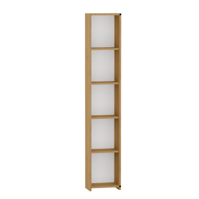Regał Stojący do Pokoju na Książki ML-G-I z Półkami 170 cm - Kolor: Hikora Naturalna - Głębokość: 20 cm - Szerokość: 31 cm 2