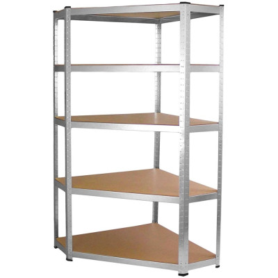 Regał Magazynowy MAG-GC9040 5 Półek Metalowy Czerwony 180x90x40 cm 2