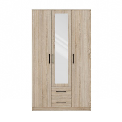 Szafa Ron-120L Z Lustrem Dąb Sonoma 205x120x52 cm Nowoczesne Meble 2