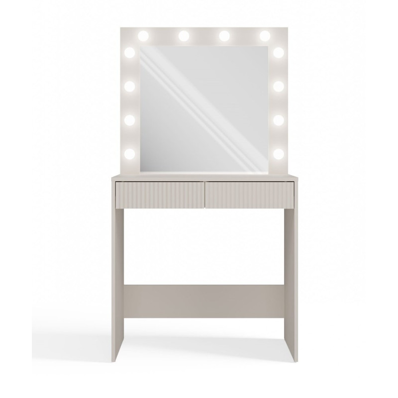 Toaletka MRA-2S Slim Z Lustrem i Oświetleniem LED w Kolorze Kaszmir