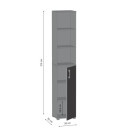Regał Szafa Biurowa P-K-1D na Dokumenty Wąska Wysoka 215 cm - Szerokość: 30 cm - Głębokość: 32 cm - Rodzaj frontów: Połysk - Rodzaj zamknięcia: Zamknięcie na klucz - Kolor: Biały - Kolor uchwytów: Uchwyty czarne