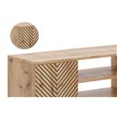 Szafka RTV Loft FONDI z Nadrukiem (Lamele / Jodełka) - Kolor: Dąb Craft - Szerokość: 135 cm - Wzór: Jodełka