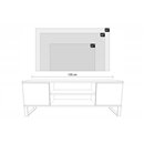 Szafka RTV Loft FONDI z Nadrukiem (Lamele / Jodełka) - Kolor: Dąb Craft - Szerokość: 135 cm - Wzór: Jodełka