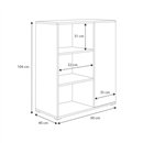 Nowoczesna Komoda z Regałem FOCUS II 116 cm - Kolor: Biały
