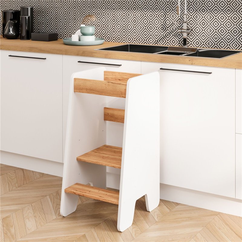 Bezpieczny Pomocnik Kuchenny Kitchen Helper 80 cm - Kolor: Craft - Biały